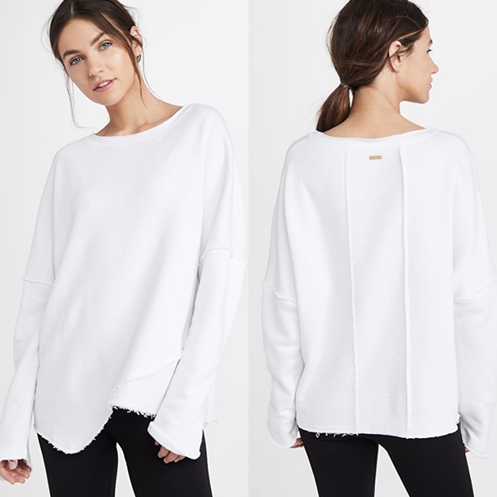 Alala Exhale Sweatshirt French Terry White Medium